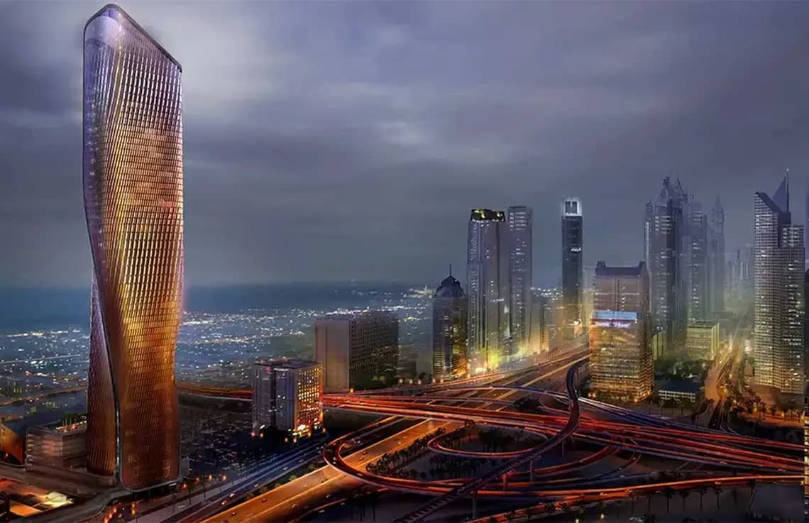 Wasl Tower at Sheikh Zayed Road, Dubai video overview